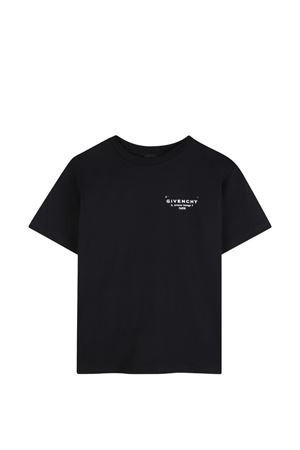 t-shirt in cotone nero GIVENCHY KIDS | H3107509B
